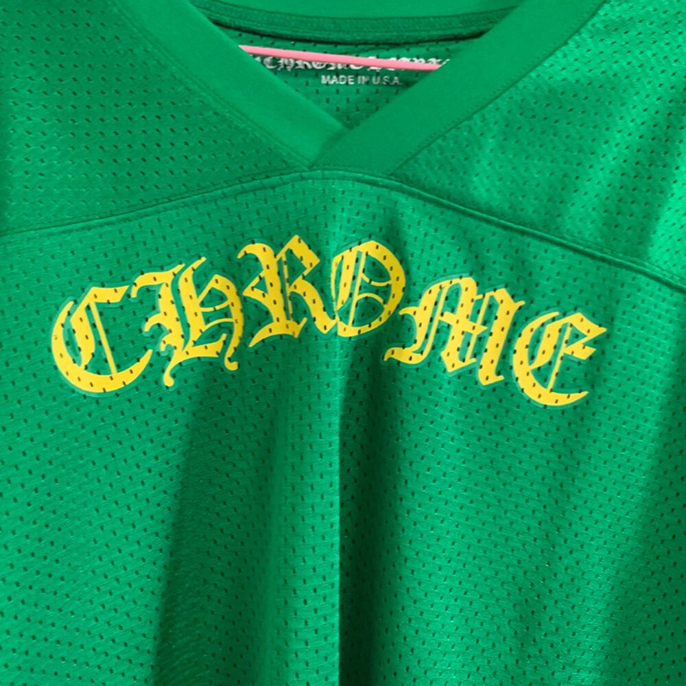Chrome Hearts Green Short Sleeve Sports Mesh T-Shirt - Picture 2 of 8